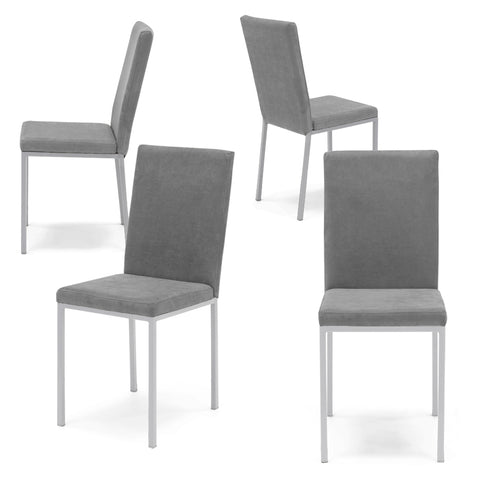 Sedia imbottita LICYA PLUS per sala da pranzo in tessuto scamosciato Design moderno