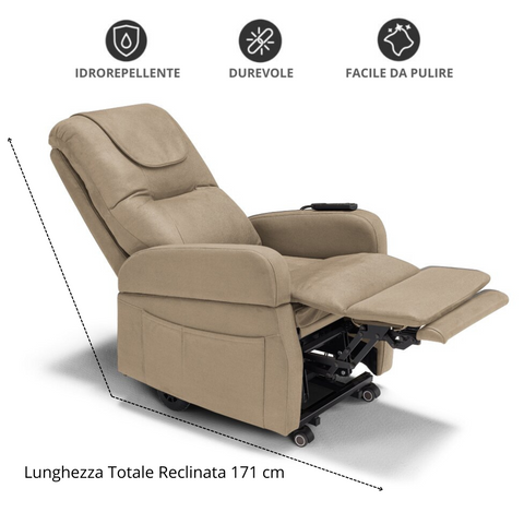 Poltrona elettrica relax 4 motori 2+2 Dubai con Batteria e Drive System