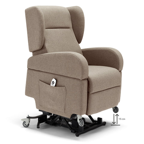 Poltrona elettrica relax 2 Motori Atlanta con Sistema LIFT e Kit Optional Tavolino