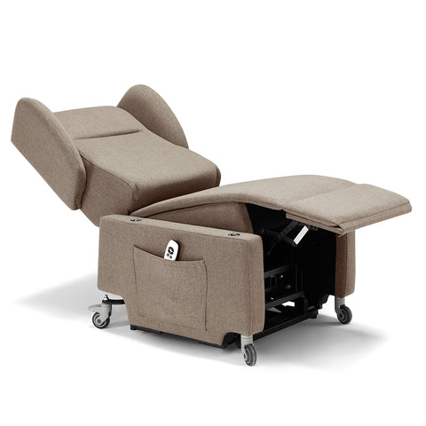 Poltrona elettrica relax 2 Motori Atlanta con Sistema LIFT e Kit Optional Tavolino