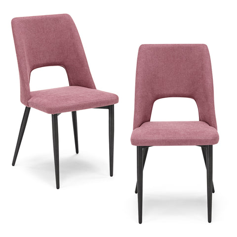 Set sedie imbottite RAFF per sala da pranzo in tessuto morbido Design moderno