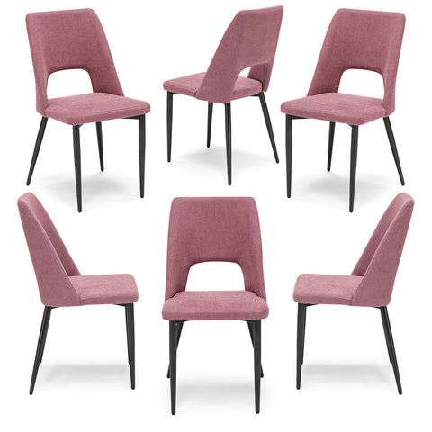 Set sedie imbottite RAFF per sala da pranzo in tessuto morbido Design moderno